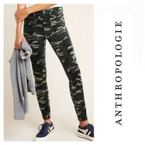 Anthropologie Pilcro Camouflage Stretch Corderoy Skinny Pant 29 Camo